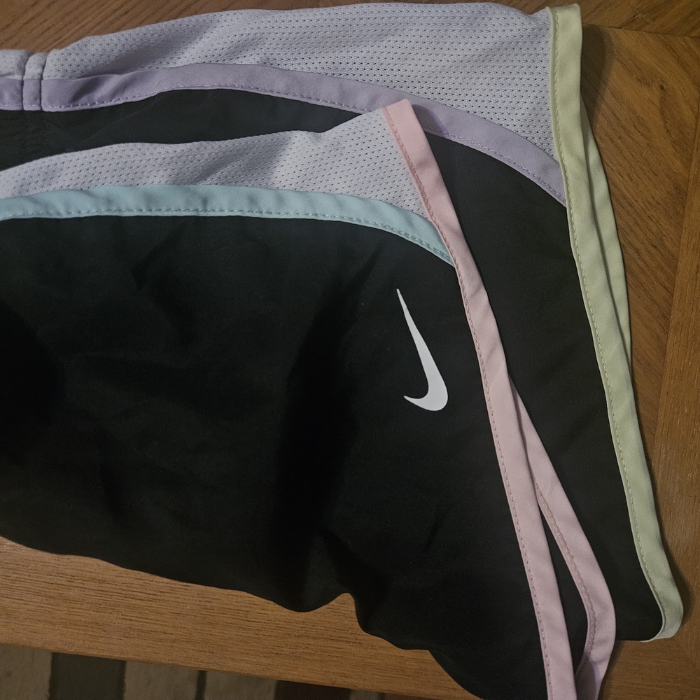 Nike Black Shorts with Pastel Trim